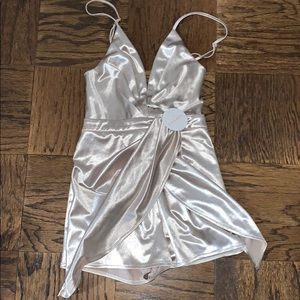 satin dress w skort
